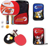 Table Tennis Bats, Professional Ping Pong Racket Set for Indoor Outdoor Games